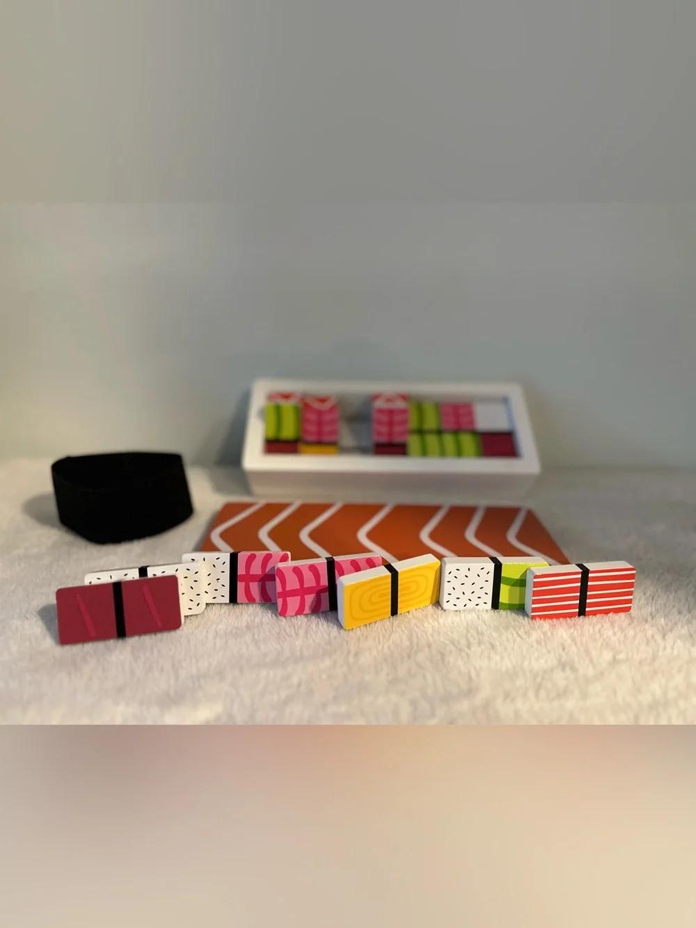 Balvi Domigiri Wooden Sushi Dominoes Game (EUC)